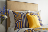 Ann Gish Blues Euro Lever Du Soleil Pillow
