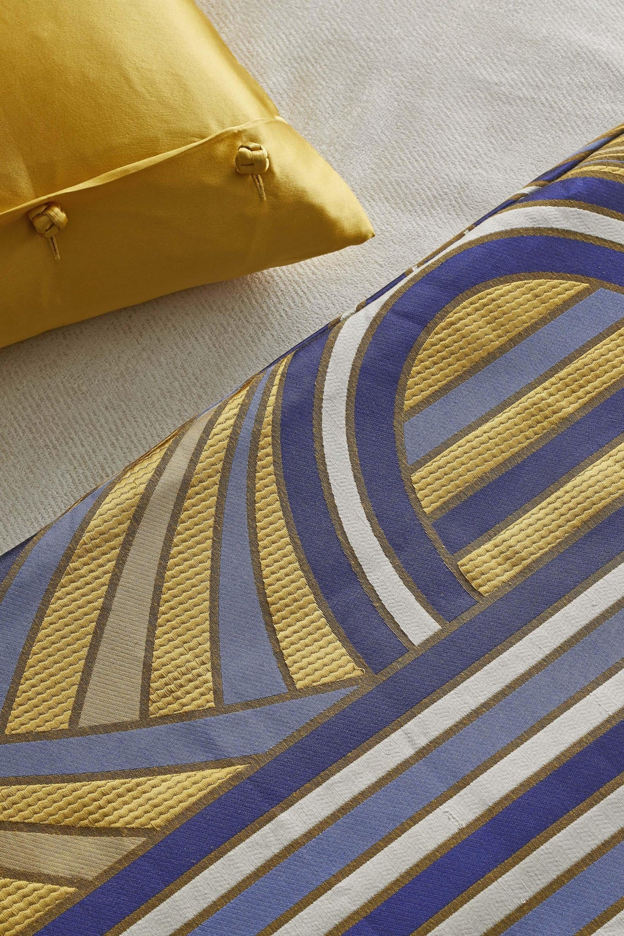 Ann Gish Blues Euro Lever Du Soleil Pillow