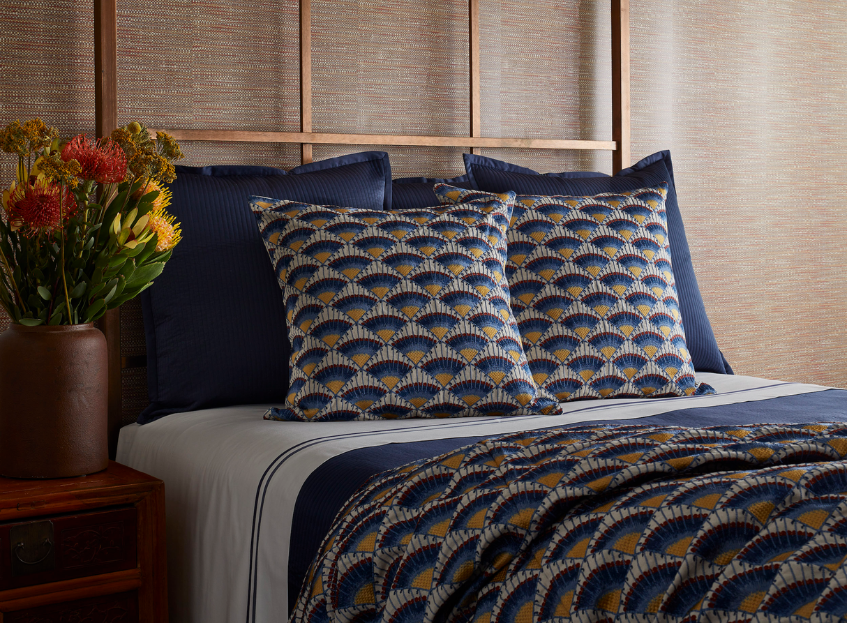 Ann Gish Blues 24x24 Maiolica Pillow