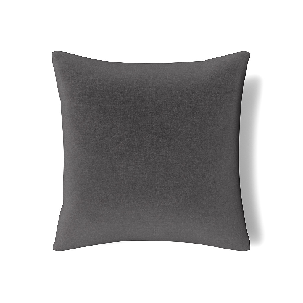 Ann Gish Charcoal 22x22 Modern Velvet Pillow