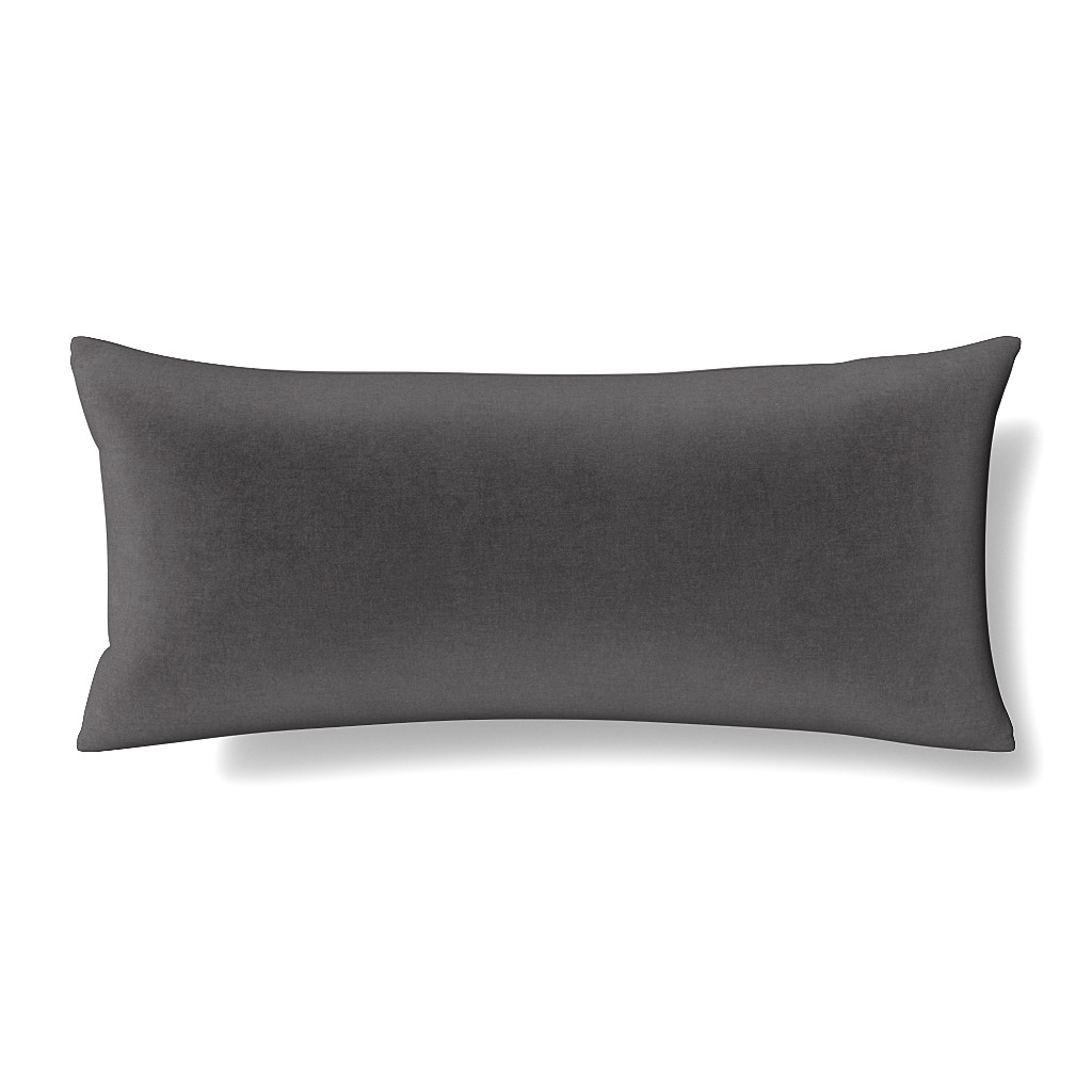 Ann Gish Charcoal 36x16 Modern Velvet Pillow