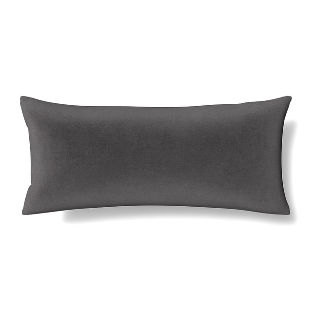 Ann Gish Charcoal 36x16 Modern Velvet Pillow