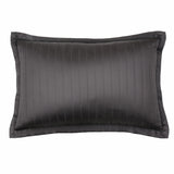 Ann Gish Charcoal 20x14 Charmeuse Channel Quilt Pillow