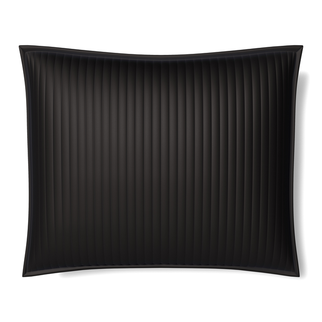 Ann Gish Charcoal 36x30x2.5 Charmeuse Channel Quilt Pillow