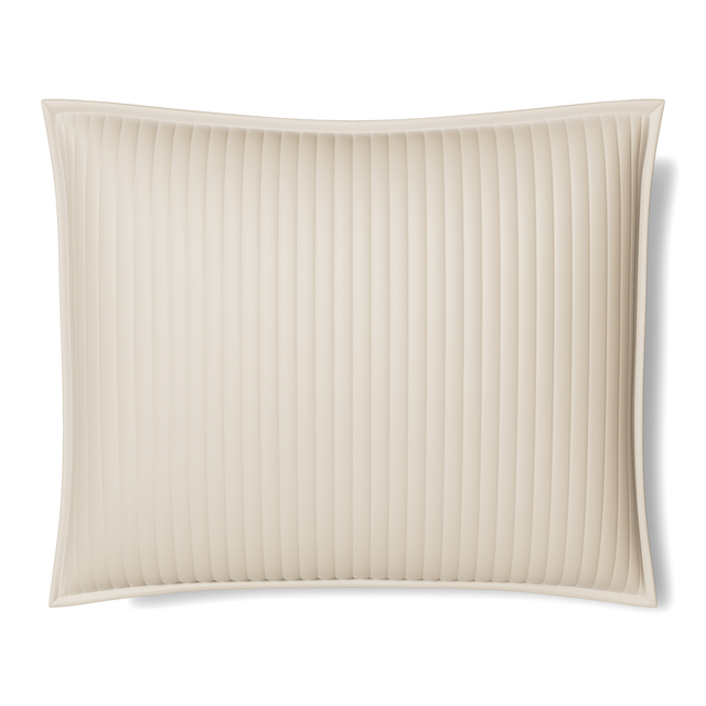 Ann Gish Ivory 36x30x2.5 Charmeuse Channel Quilt Pillow
