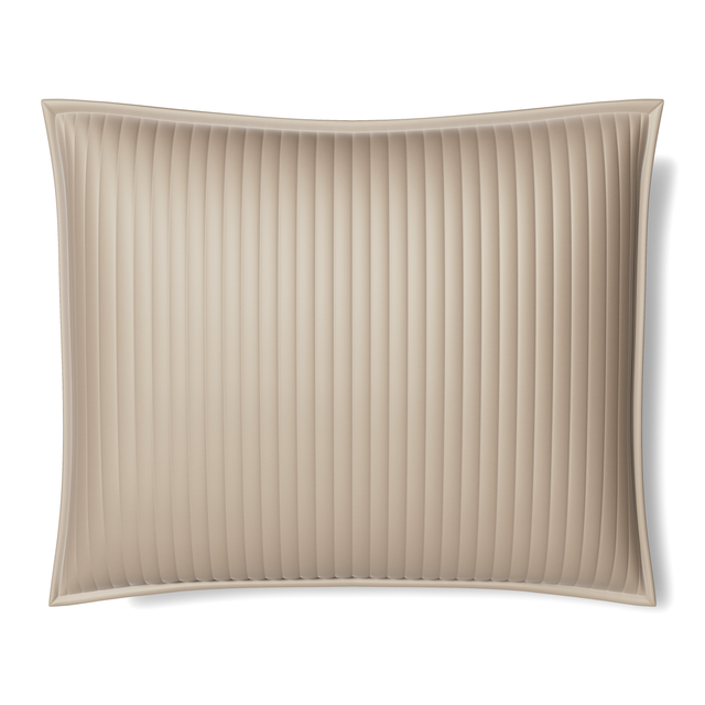 Ann Gish Silver 36x30x2.5 Charmeuse Channel Quilt Pillow
