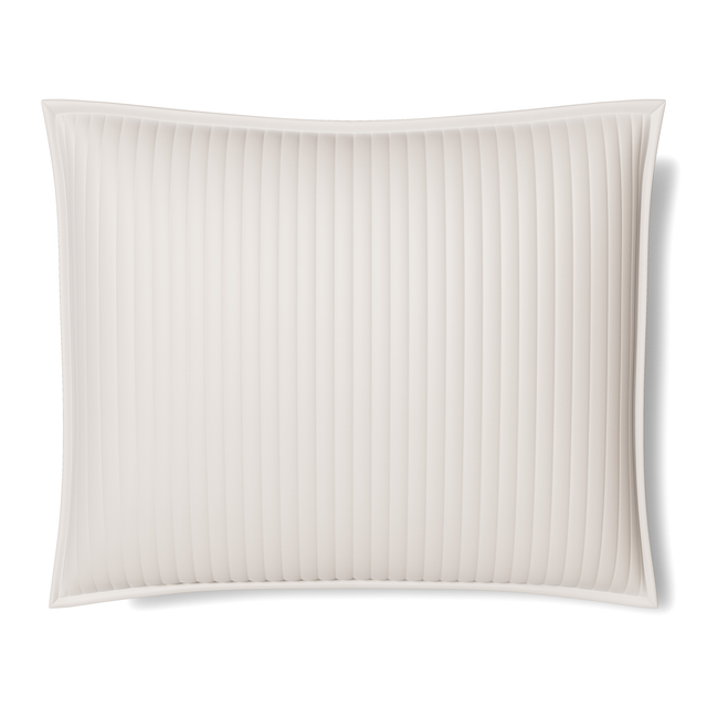 Ann Gish White 36x30x2.5 Charmeuse Channel Quilt Pillow