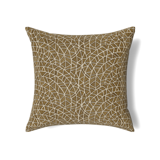 Ann Gish Gold/Charcoal 24x24 Ornament Pillow