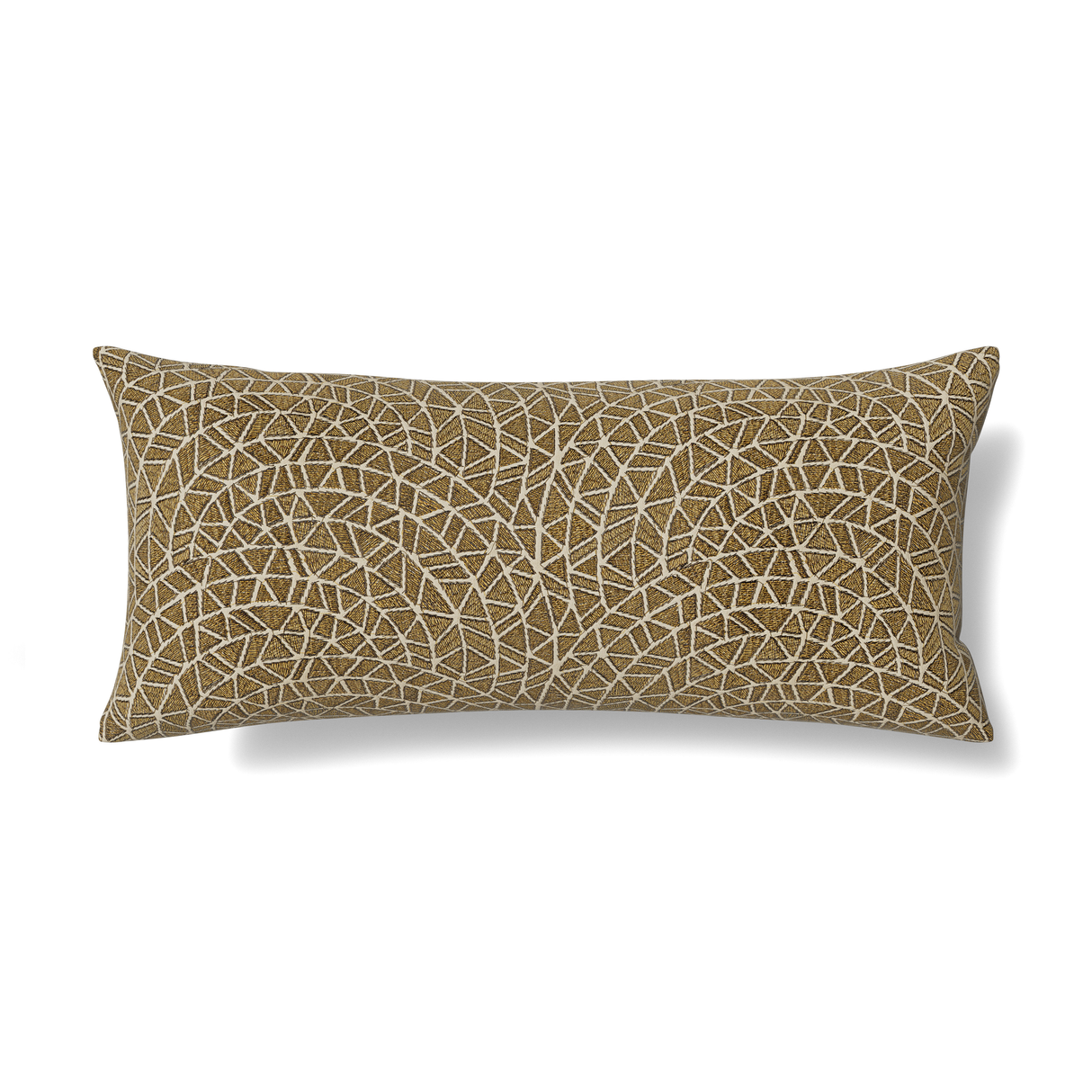 Ann Gish Gold/Charcoal 36x16 Ornament Pillow