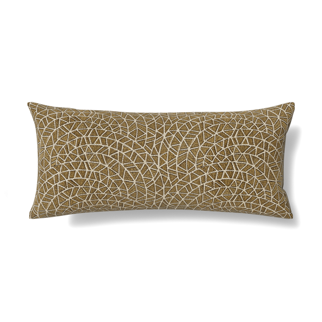 Ann Gish Gold/Charcoal 36x16 Ornament Pillow