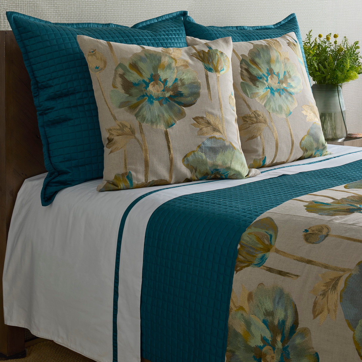 Ann Gish Azure 20x20 Opium Pillow