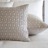 Ann Gish Platinum Ivory 16x12 Metallic Mosaic Pillow