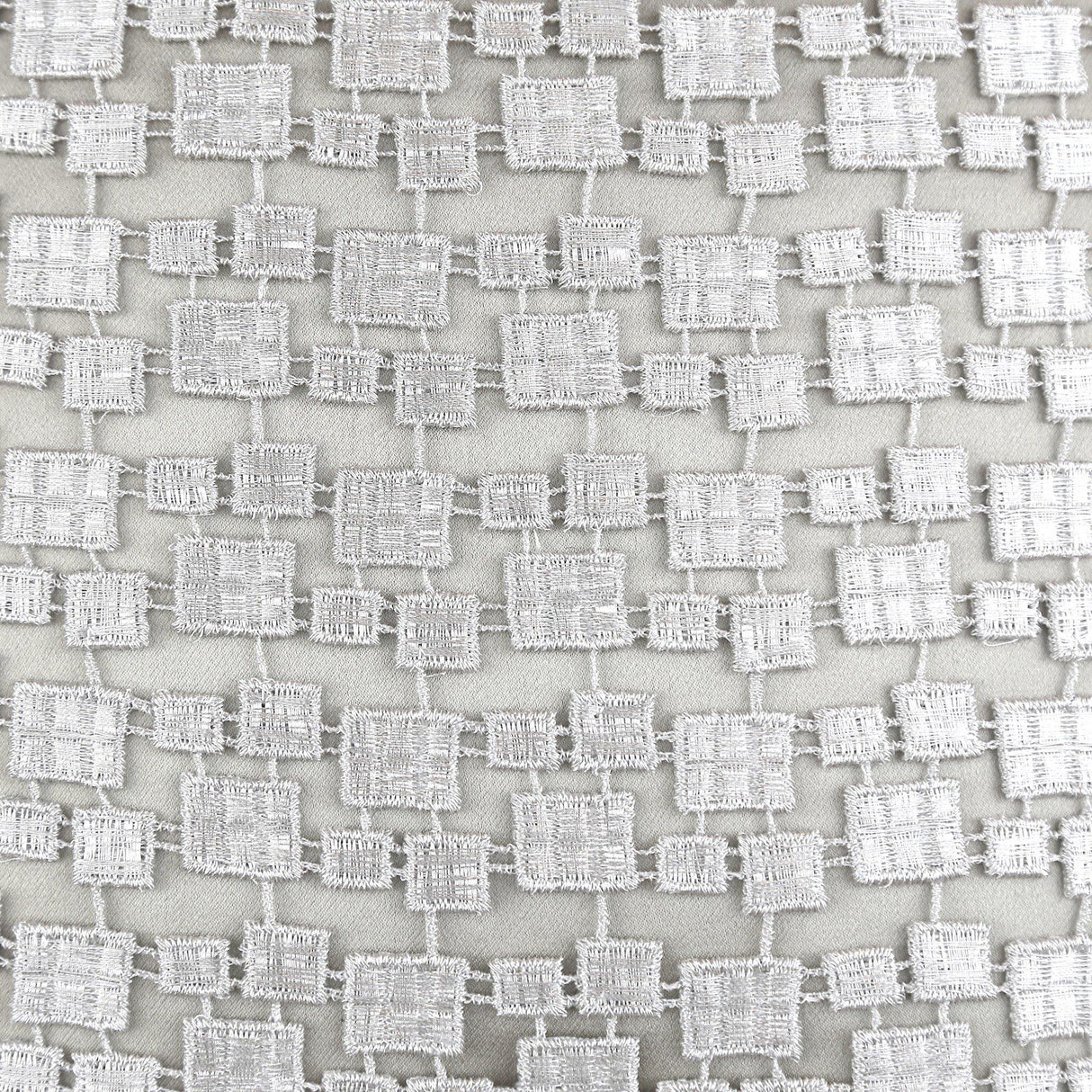 Ann Gish Platinum Silver 16x12 Metallic Mosaic Pillow