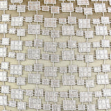 Ann Gish Platinum Mystery 24x24 Metallic Mosaic Pillow