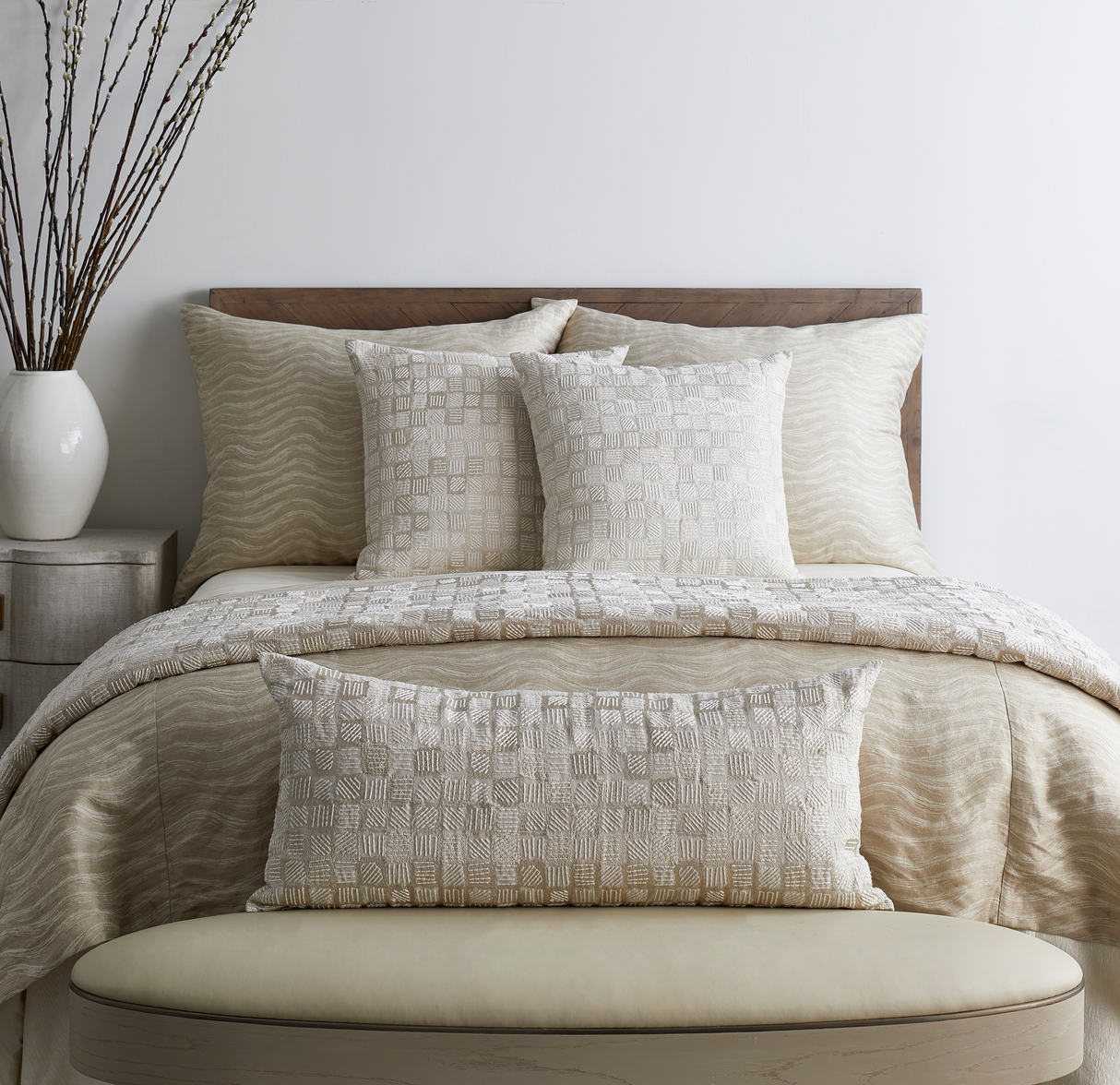 Ann Gish Flax 36x16 Qasaba Pillow