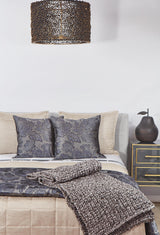 Ann Gish Pumice 30x25x2.5 Stria Quilted Pillow