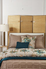 Ann Gish Bronze 30x25x2.5 Stria Quilted Pillow