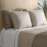 Ann Gish Pumice 36x25x2.5 Stria Quilted Pillow