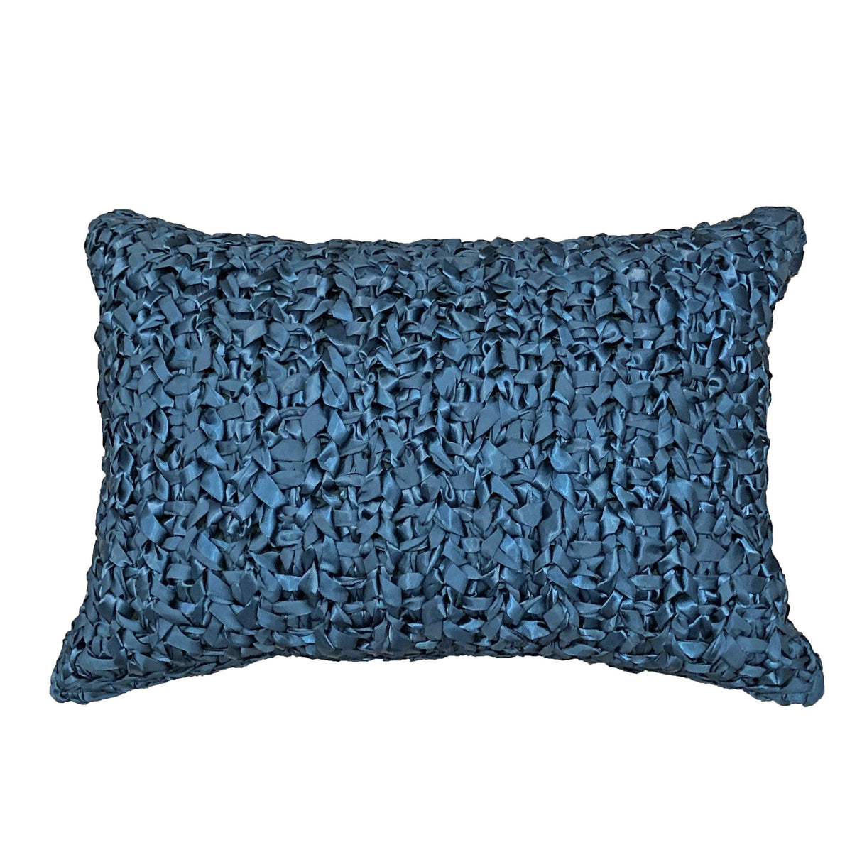 Ann Gish Azure 20x14 Ribbon Knit Pillow