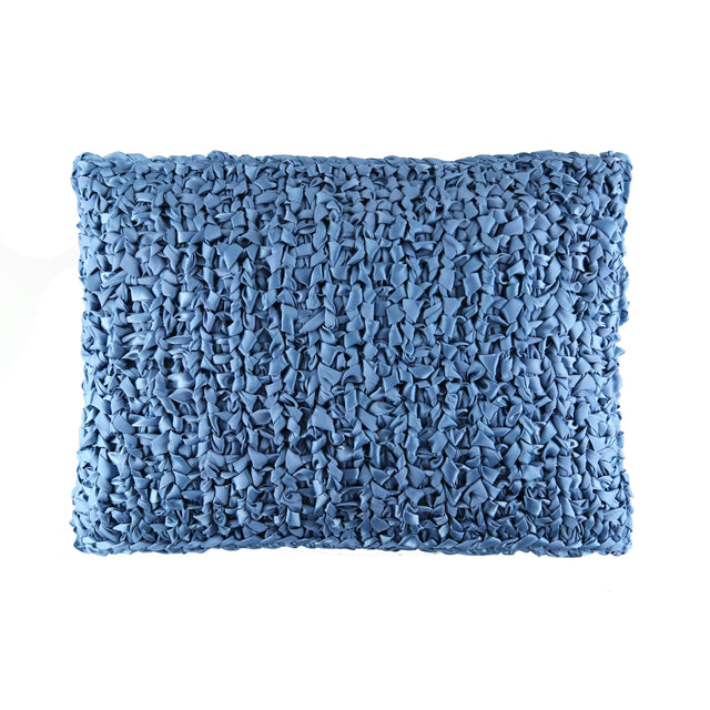 Ann Gish Blue 20x14 Ribbon Knit Pillow