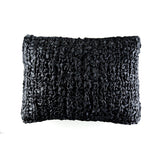 Ann Gish Black 20x14 Ribbon Knit Pillow