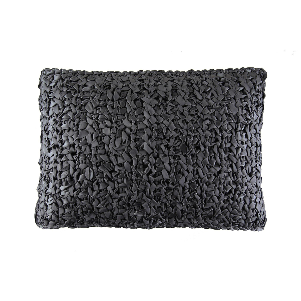 Ann Gish Charcoal 20x14 Ribbon Knit Pillow