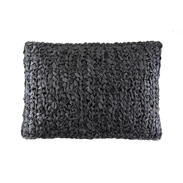 Ann Gish Charcoal 20x14 Ribbon Knit Pillow