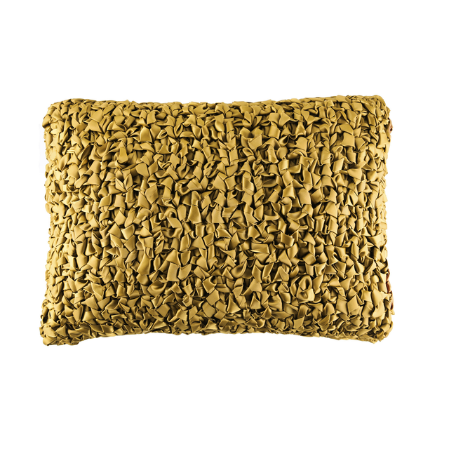 Ann Gish Gold 20x14 Ribbon Knit Pillow
