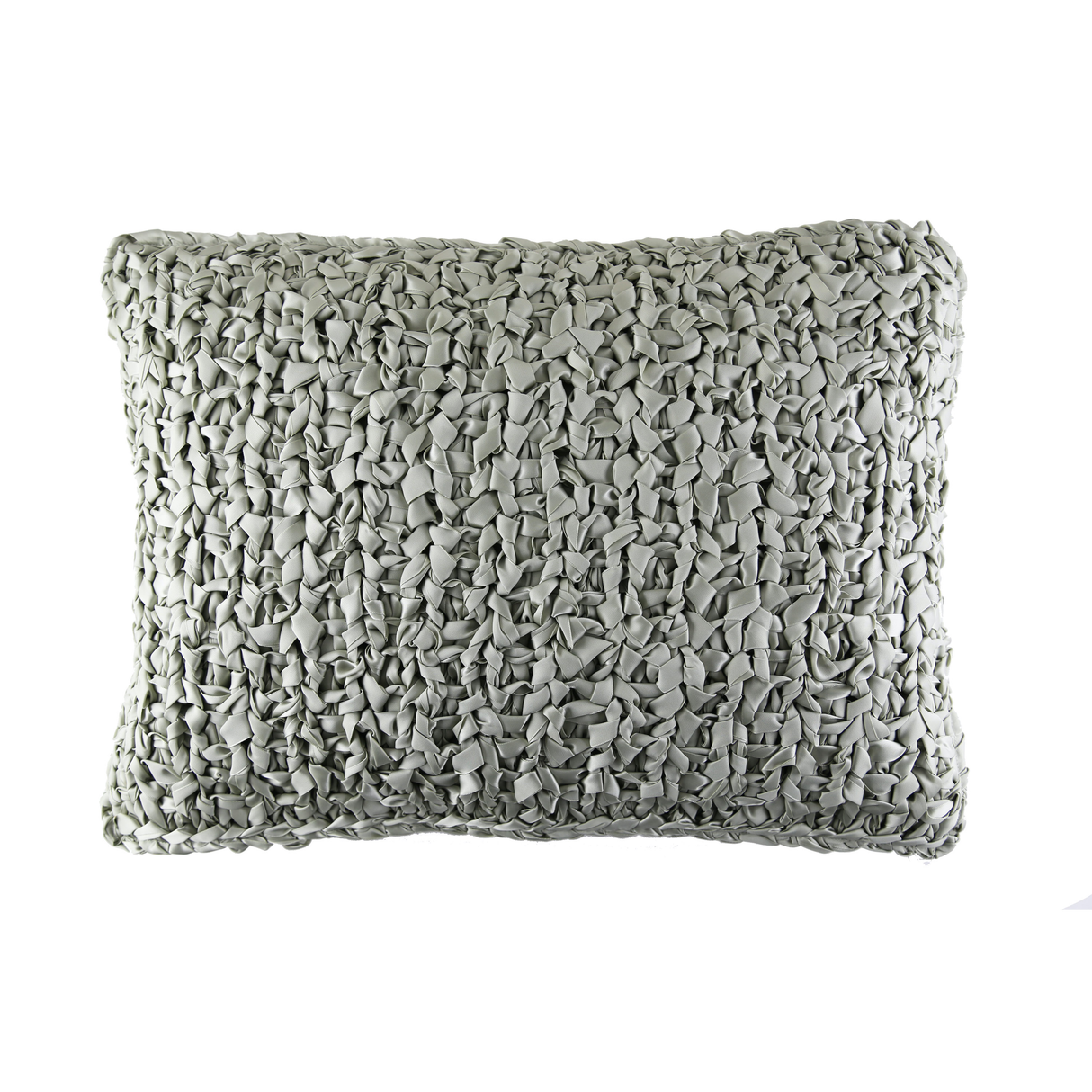 Ann Gish Silver 20x14 Ribbon Knit Pillow