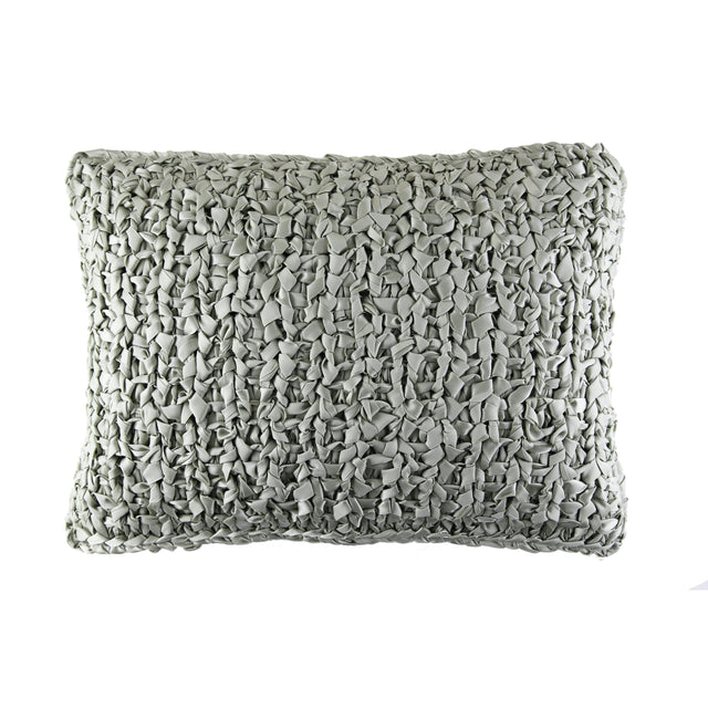 Ann Gish Silver 20x14 Ribbon Knit Pillow
