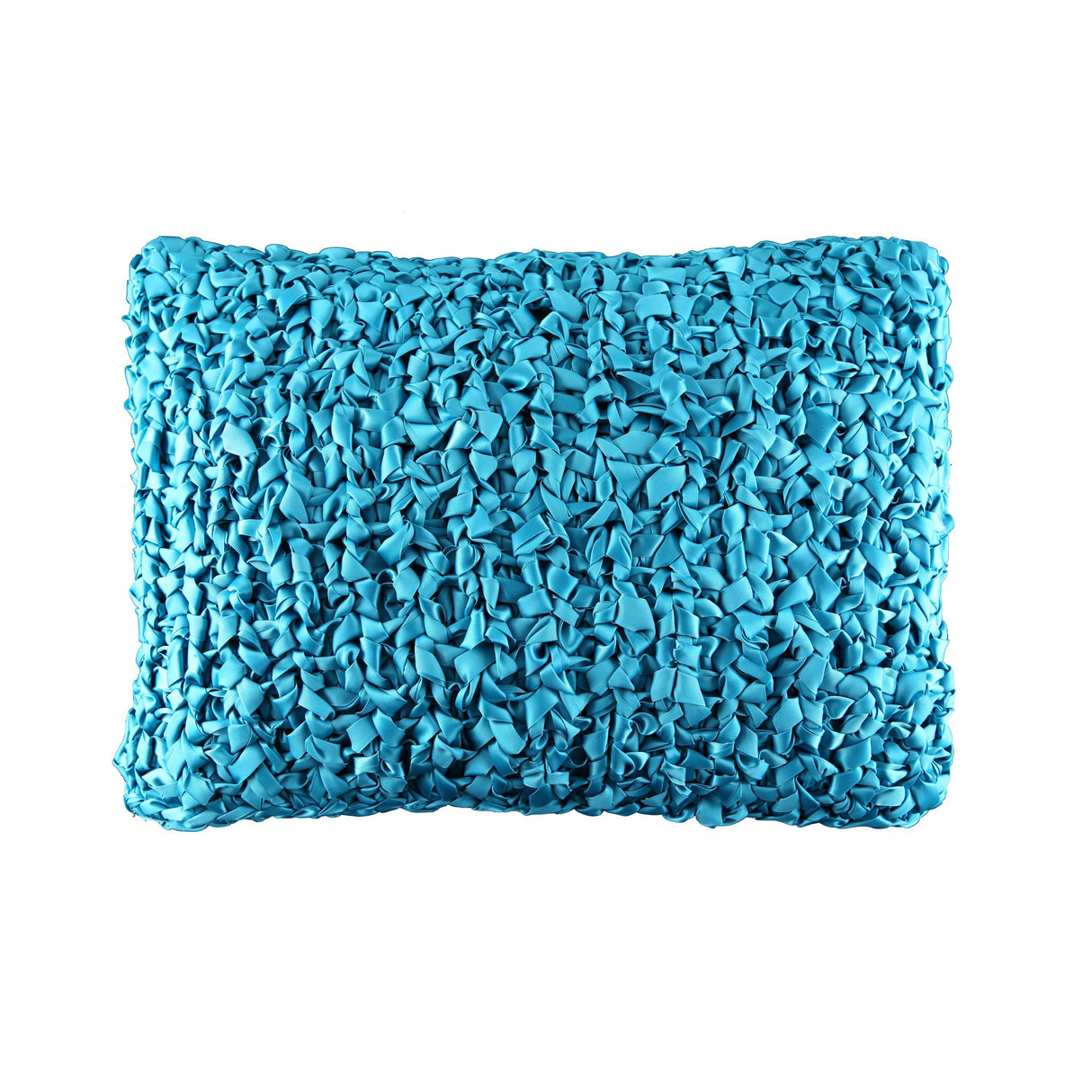 Ann Gish Turquoise 20x14 Ribbon Knit Pillow