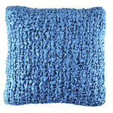 Ann Gish Blue 20x20 Ribbon Knit Pillow