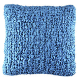 Ann Gish Blue 20x20 Ribbon Knit Pillow