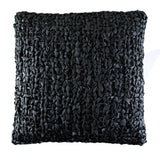 Ann Gish Black 20x20 Ribbon Knit Pillow