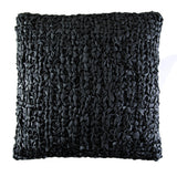 Ann Gish Black 20x20 Ribbon Knit Pillow