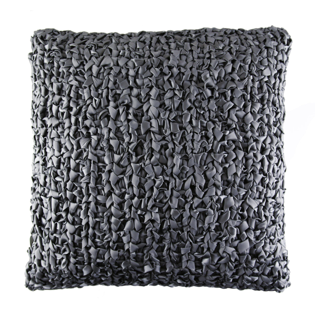 Ann Gish Charcoal 20x20 Ribbon Knit Pillow
