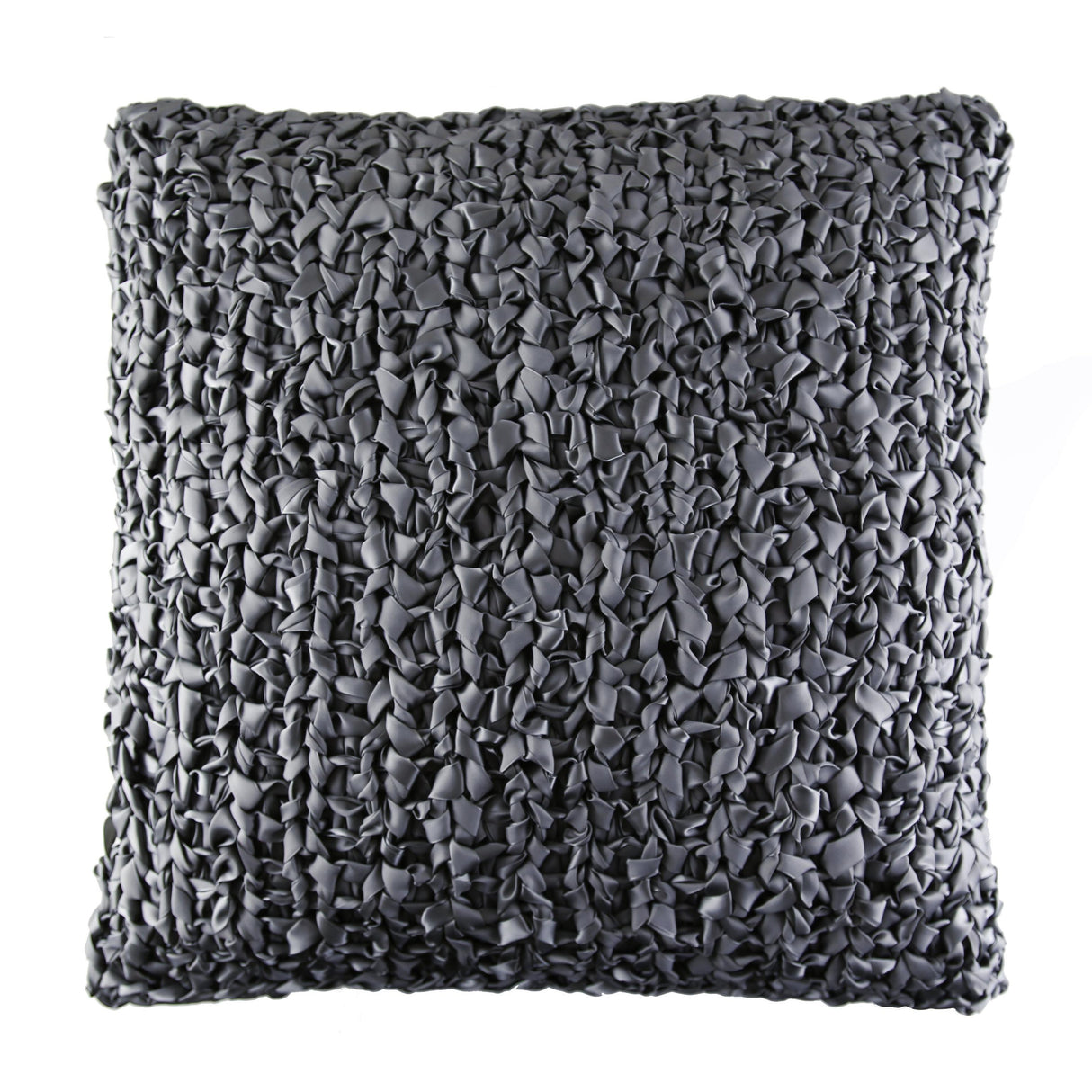 Ann Gish Charcoal 20x20 Ribbon Knit Pillow