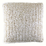 Ann Gish Cream 20x20 Ribbon Knit Pillow