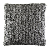 Ann Gish Dark Grey 20x20 Ribbon Knit Pillow