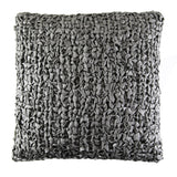 Ann Gish Dark Grey 20x20 Ribbon Knit Pillow
