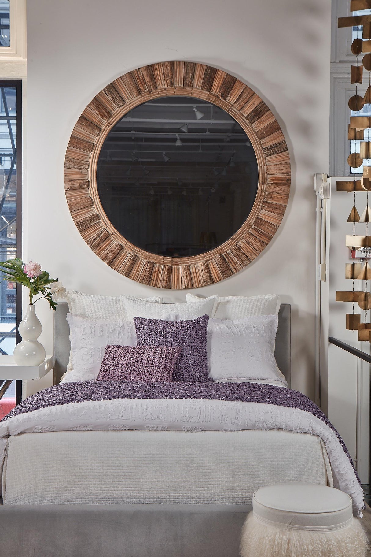 Ann Gish Lilac 20x20 Ribbon Knit Pillow