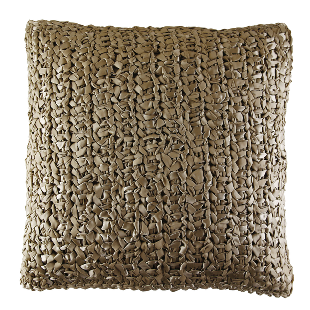 Ann Gish Mink 20x20 Ribbon Knit Pillow