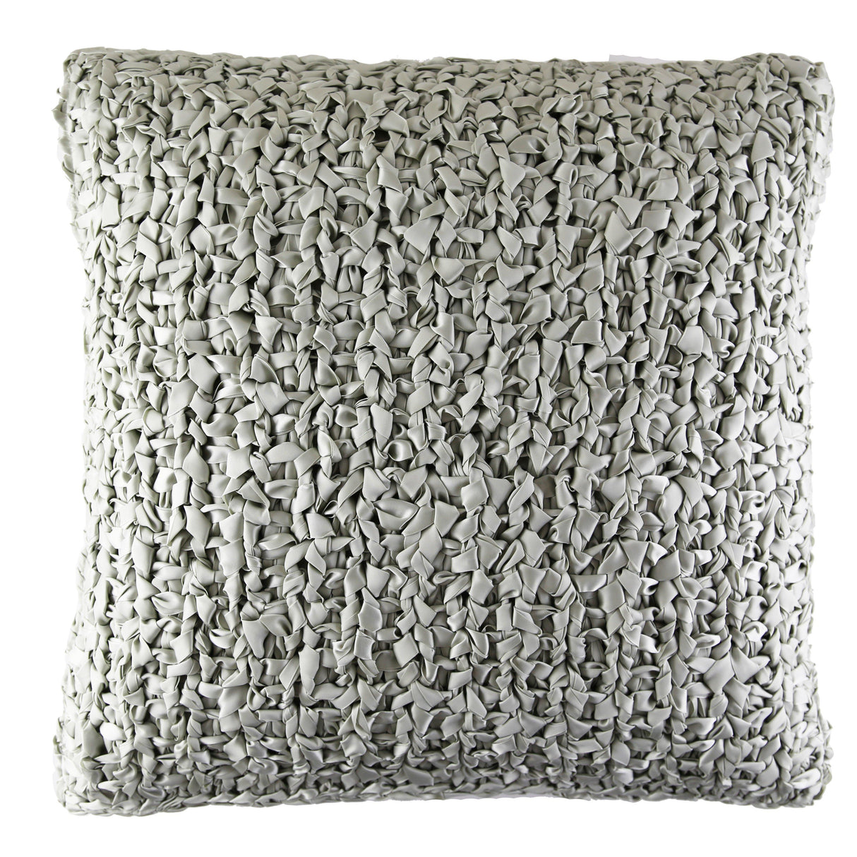 Ann Gish Silver 20x20 Ribbon Knit Pillow