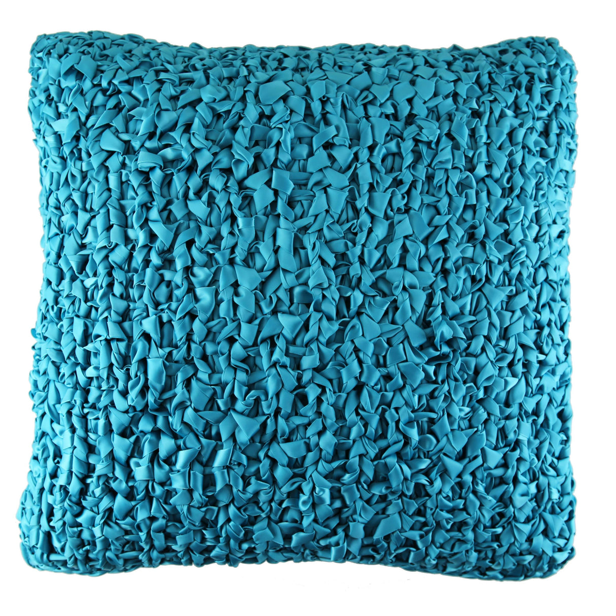 Ann Gish Turquoise 20x20 Ribbon Knit Pillow