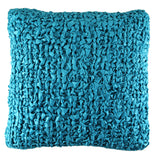 Ann Gish Turquoise 20x20 Ribbon Knit Pillow