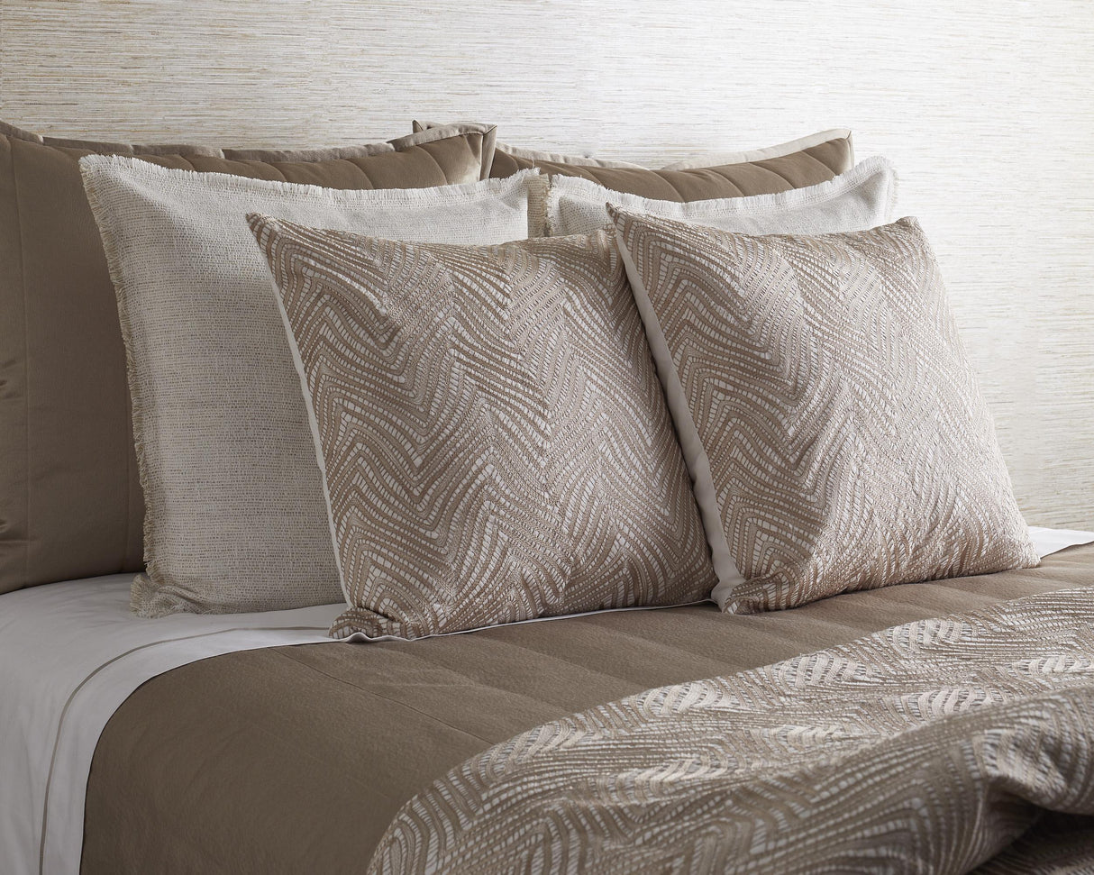 Ann Gish Taupe 24x24 Retortoli Pillow