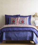 Ann Gish Indigo 24x24 Suzani Pillow