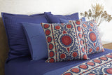 Ann Gish Indigo 24x24 Suzani Pillow