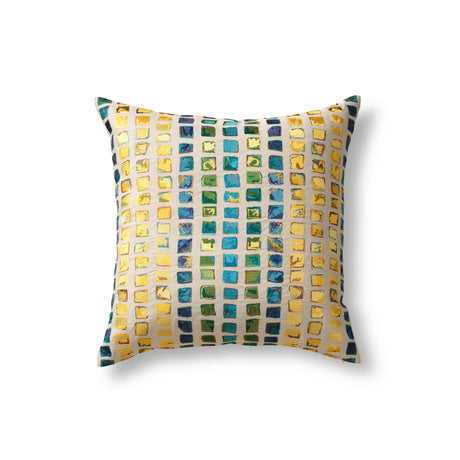 Ann Gish Multi 24x24 Tesserae Mosaic Pillow