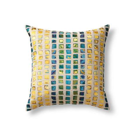 Ann Gish Multi 24x24 Tesserae Mosaic Pillow